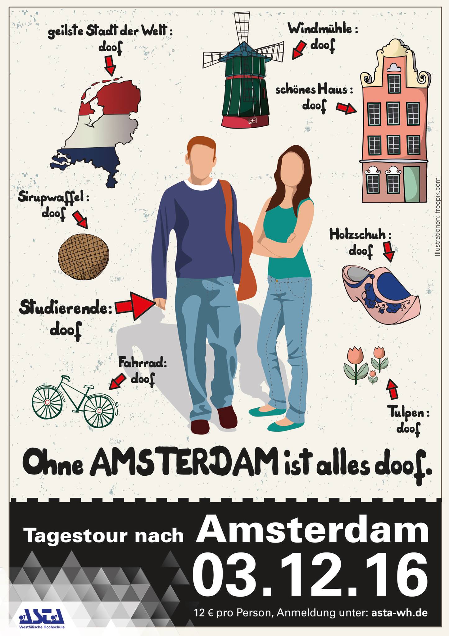 Tagesfahrt nach Amsterdam 2016 AStA WH