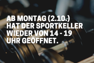 Neue Öffnungszeiten im Fitnesskeller